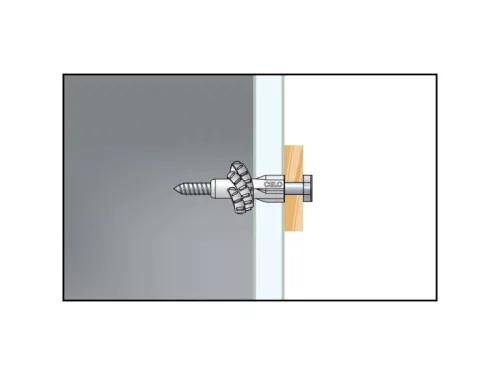 Univerzális műanyag dübel 10 x 60 + 6,0 x 80 facsavar MZ (5 db/cs)