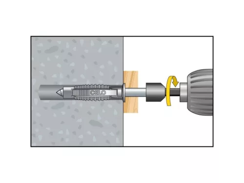 Univerzális nylon dübel + 8 x 80 hatlapfejű csavar FX 12 (2 db/cs)