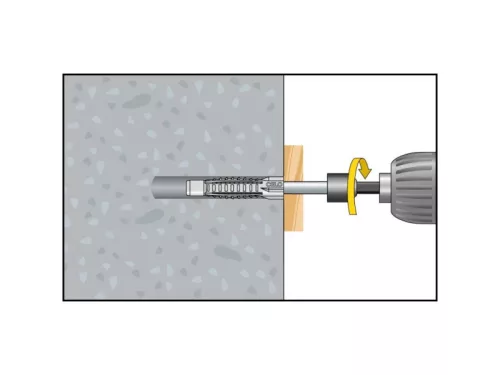 Univerzális műanyag dübel 12 x 72 + 8,0 x 90 facsavar MZ (2 db/cs)