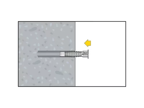 Univerzális Galléros műanyag dübel csavarral MZ 12 (5 db/cs)
