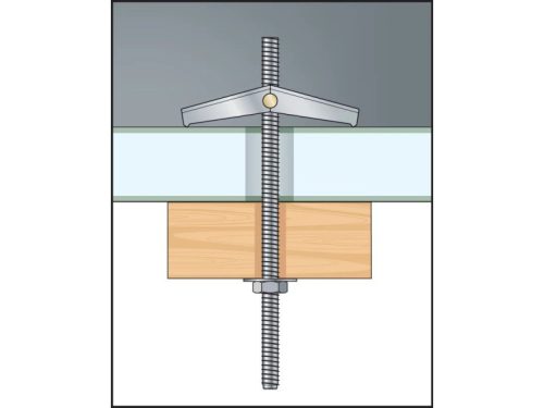 Rugós billenő ék M4 x 100 kampóval (2 db/cs)