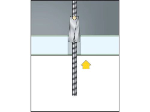 Rugós billenő ék M4 x 100 kampóval (2 db/cs)