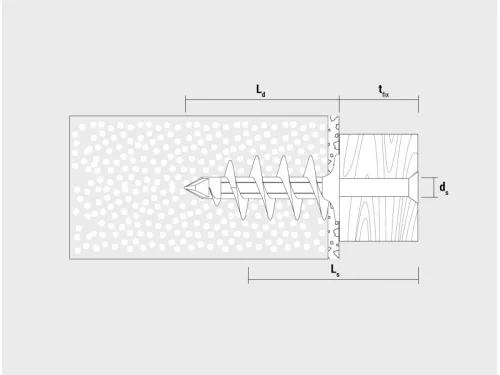 Szigetelőanyag dübel 4,5 x 40 csavarral IPL 60 (4 db/cs)