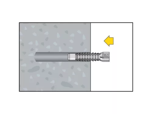 Univerzális galléros műanyag dübel 6 x 41 MZK (10 db/cs)