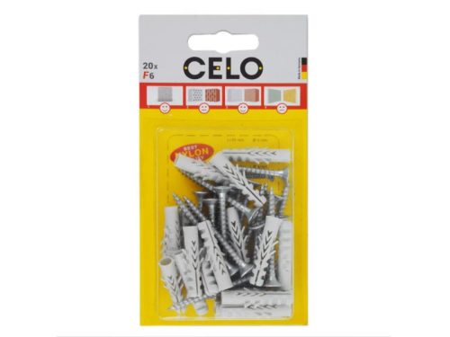 6 szárnyas dübel + 4 x 40 facsavar NF (20 db/cs)