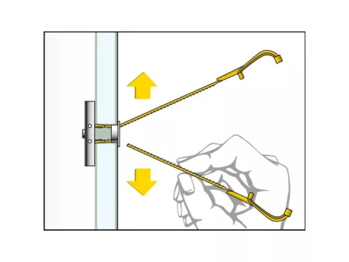 Nagy teherbírású T elem gipszkartonhoz + M8 x 60 metrikus csavar BTL (2 db/cs)