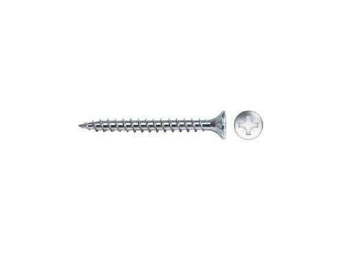 Faforgácslap csavar 2,5 x 20 mm Velox, végig menetes, PZ, fehér cink (300 db/cs)