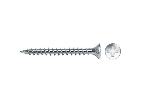 Faforgácslap csavar 3,0 x 35 mm Velox, részben menetes, PZ, fehér cink (300 db/cs)