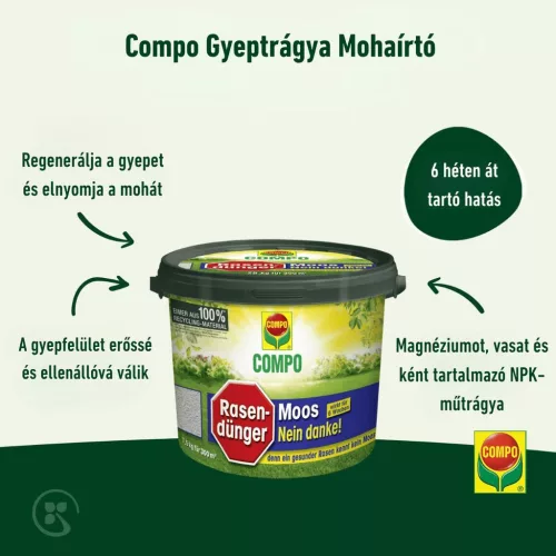 Compo mohaírtó gyeptrágya 7,5 kg