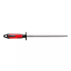 Dick kerek fenőacél 30 cm-es, piros-fekete nyéllel