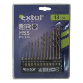 Extol Craft fémfúró készlet 13 részes 1,5-6,5 mm HSS bitbefogás