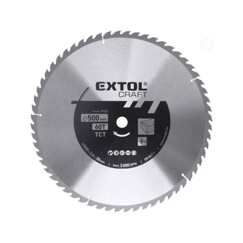 Extol Craft körfűrészlap, keményfémlapkás, 500×30x3,8 mm, T60