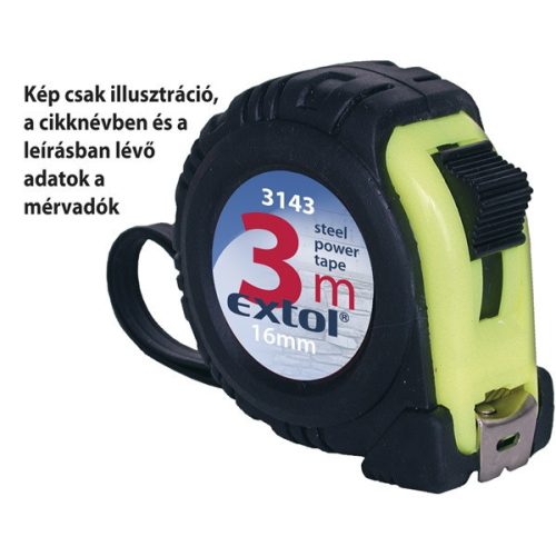 Extol Craft mérőszalag, gumírozott, 1 stoppos 5m×19mm