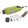 Extol Craft mini köszörű és fúrógép + tartozékok, 12V 12.000 ford/perc