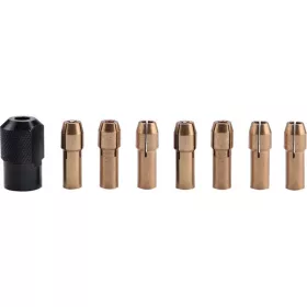 Extol Craft befogó tokmány készlet, 8 db, befogás: 1-1,6-2-2,3-3-2x3,2 mm, M8×0,75 mm