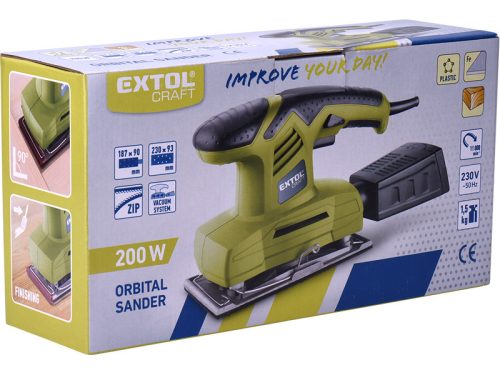 Extol Craft vibrációs csiszológép 200W, 90×187mm; 11000/perc