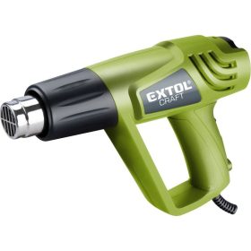 Extol Craft hőlégfúvó, két fokozat, 1000W/2000W, 350/550°C, 300/500 L/perc, kofferben, tartozékok