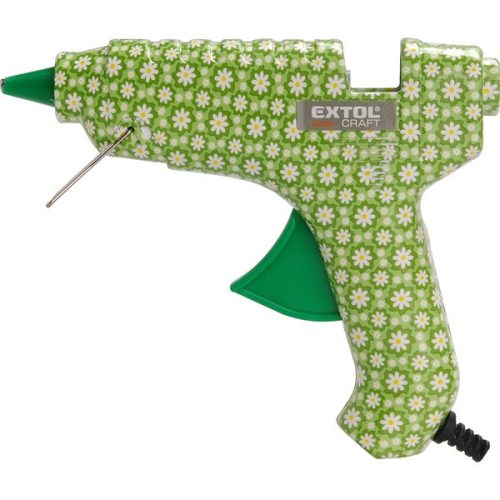 Extol Craft melegragasztó pisztoly, virágmintás, 40 W stift átmérő:11mm, bliszteren