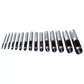 Extol Craft bőrlyukasztó készlet, műanyag tartóban 15db, 2-22mm