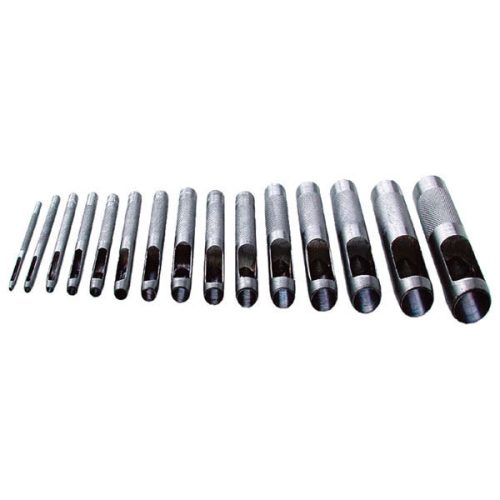 Extol Craft bőrlyukasztó készlet, műanyag tartóban 15db, 2-22mm