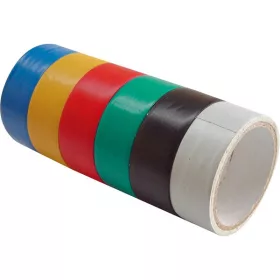 Extol Craft szigetelő szalag, 6db-os, színes 19mm×18m×0,13mm (3m×6db)