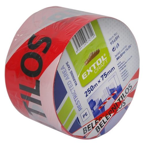 Extol Craft jelölő szalag, piros-fehér, 75mm×250m