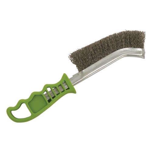 Extol Craft drótkefe hajlított, műanyag nyél rozsdamentes acél, 24cm, 30mm szálhossz