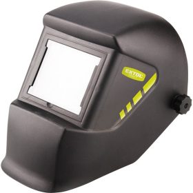 Extol Craft hegesztőpajzs, fekete üveggel DIN 13, UV/IR: DIN16, 100×85mm, 480g