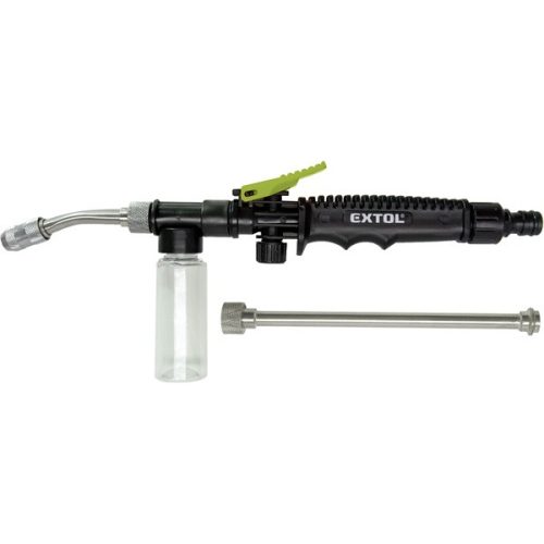 Extol Craft permetező- és locsoló fej, kézi, locsolótömlőhöz, hossz: 31/50 cm, 50 ml tartály
