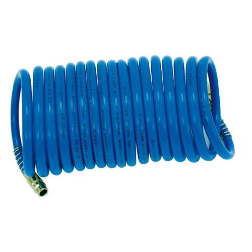 Extol Craft légtömlő spirál kompresszorhoz, 5m, belső/külső átmérő: 6/8mm, PE, gyorscsatlakozóval