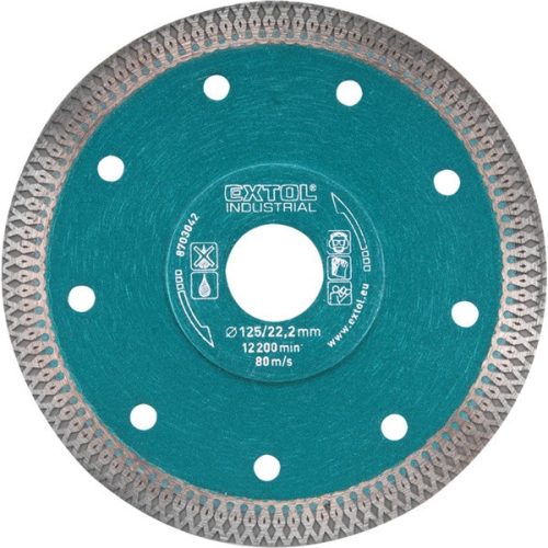 Extol Industrial gyémánt vágókorong, ipari korong, TURBO, 230×22,2mm