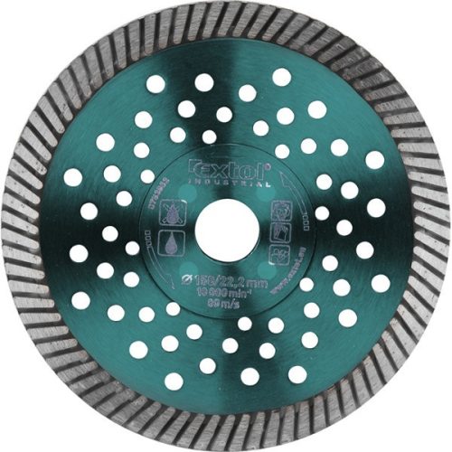 Extol Industrial gyémánt vágókorong, ipari korong,TURBO, 150×22,2mm, száraz és vizes vágásra
