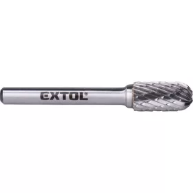 Extol Industrial keményfém turbómaró (rotormaró), hengeres, kerek orrú, átmérő 10×20mm/szár 6mm