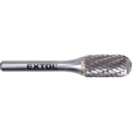 Extol Industrial keményfém turbómaró, hengeres, kerekorrú, átmérő 12×25mm/szár 6mm, keresztfogazás