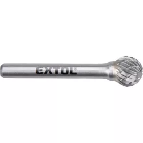 Extol Industrial keményfém turbómaró, gömb alakú, 12 mm átmérőjű/ 6 mm szárú, keresztfogazás
