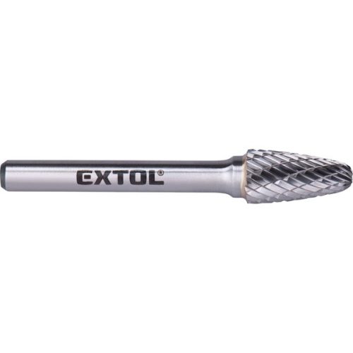 Extol Industrial keményfém turbómaró, íves, kerek orrú, átmérő 10×20mm/szár 6mm, keresztfogazás