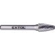 Extol Industrial keményfém turbómaró, íves, kerek orrú, átmérő 10×20mm/szár 6mm, keresztfogazás