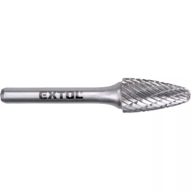 Extol Industrial keményfém turbómaró, íves, kerek orrú, átmérő 12×25mm/szár 6mm, keresztfogazás