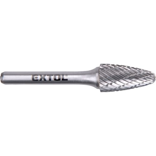 Extol Industrial keményfém turbómaró, íves, kerek orrú, átmérő 12×25mm/szár 6mm, keresztfogazás