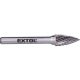 Extol Industrial keményfém turbómaró íves, hegyes orrú, átmérő 10×20mm/szár 6mm, keresztfogazás
