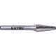 Extol Industrial keményfém turbómaró, kúpos, kerek orrú, átmérő 10×25mm/szár 6mm, keresztfogazás