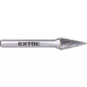 Extol Industrial keményfém turbómaró, kúpos, hegyes orrú, átmérő 10×20mm/szár 6mm, keresztfogazás