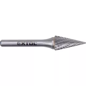 Extol Industrial keményfém turbómaró, kúpos, hegyes orrú, 12×25mm átmérő/ 6mm szár, keresztfogazás
