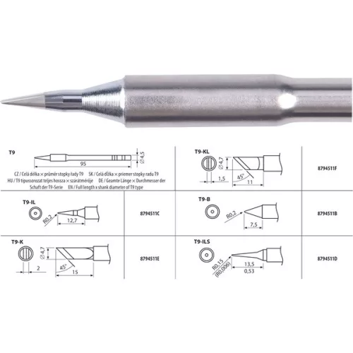 Extol Industrial forrasztócsúcs T9-B a 8794511 forrasztó pákához