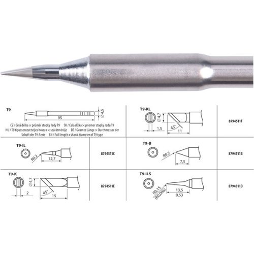 Extol Industrial forrasztócsúcs T9-IL a 8794511 forrasztó pákához