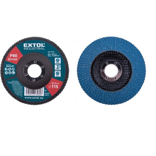 Extol Industrial lamellás csiszoló INOX, acél és ALU munkadarabok csiszolására, 115×22mm P80