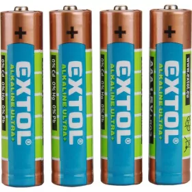Extol Light elem készlet 4 db, alkáli, 1,5V, méret: AAA (LR03) hosszú étettartam, bliszteren