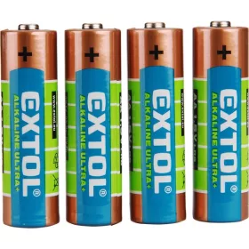 Extol Light elem készlet 4 db, alkáli, 1,5V, méret: AA (LR6) hosszú étettartam, bliszteren