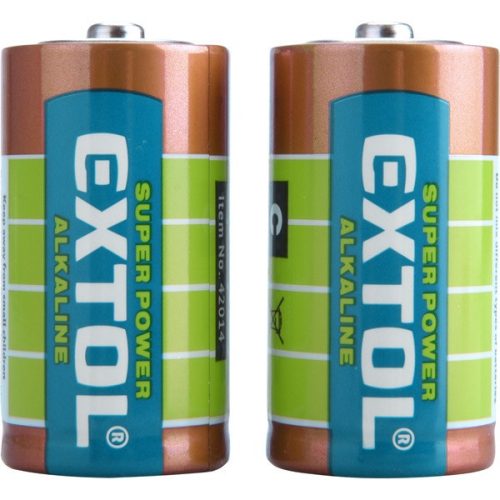 Extol Light elem készlet 2 db, alkáli, 1,5V, C (LR14)