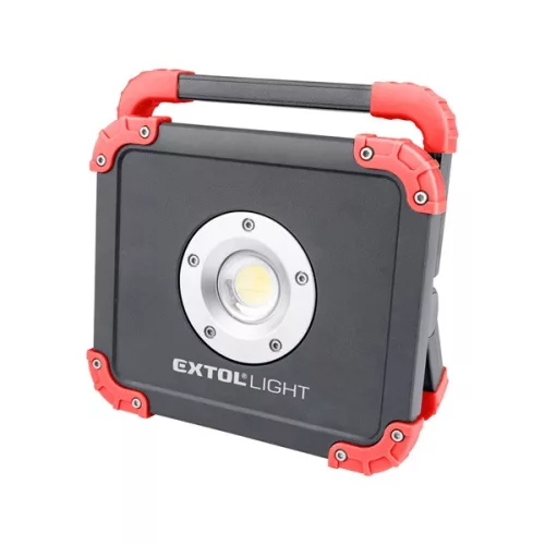 Extol Light hordozható LED lámpa, 20 W, COB LED 2000 Lm, újratölthető Li-ion akkus, 6600 mAh, IP54